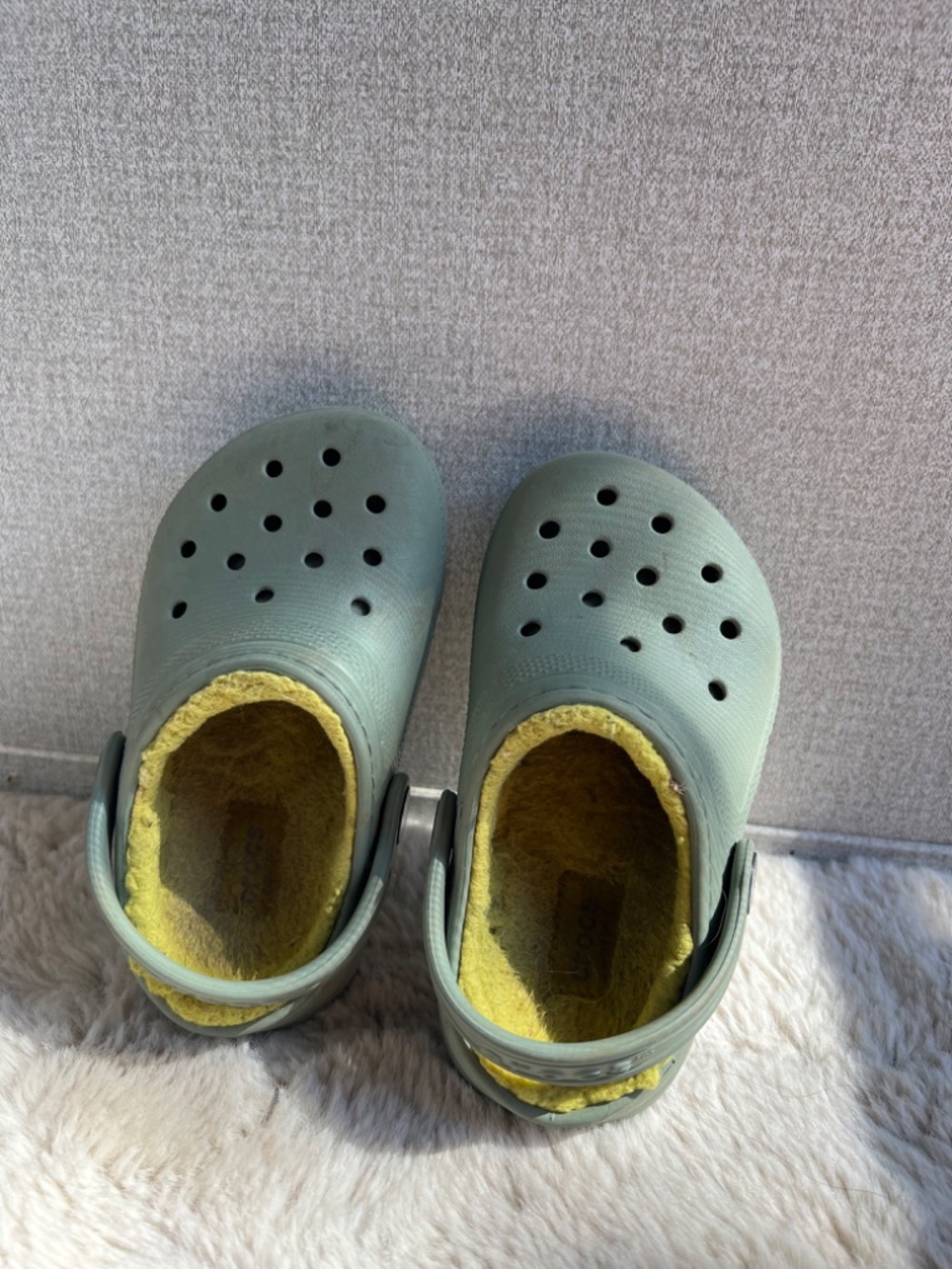 Green Lined Toddler Crocs